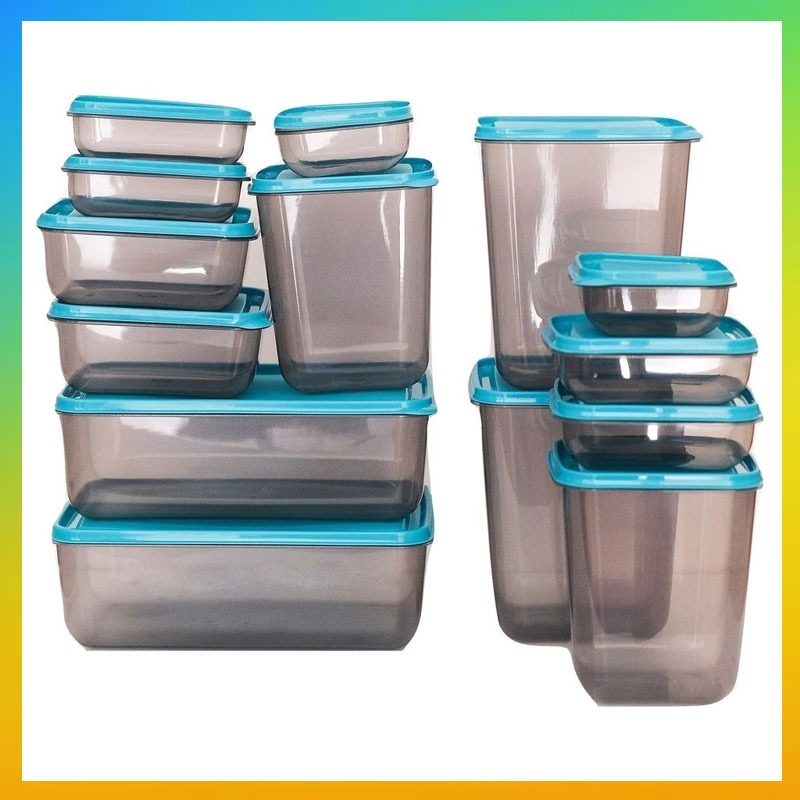 Toples Plastik Premium Otaru 14pcs Box Kotak Penyimpanan Bumbu Toples Otaru Kue Snack Makanan isi 14