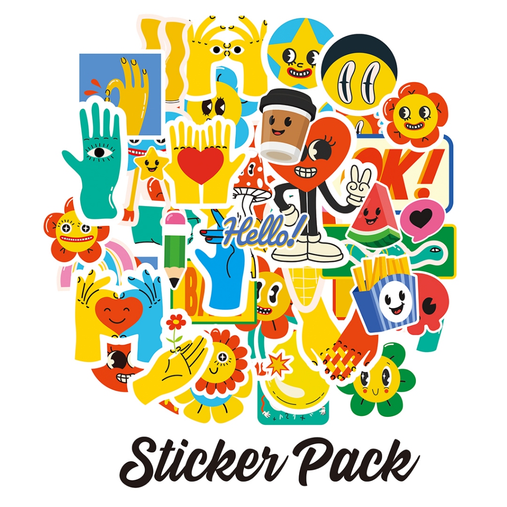 

Sticker pack binder helm laptop tumbler anti air