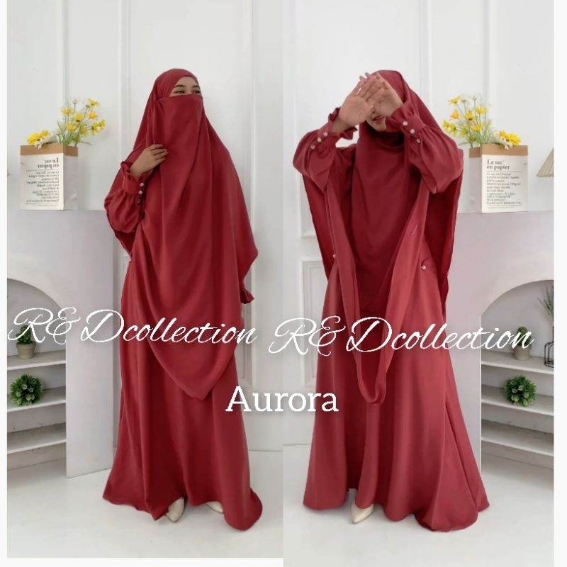 AURORA wolfish set gamis syar'i gamis terbaru