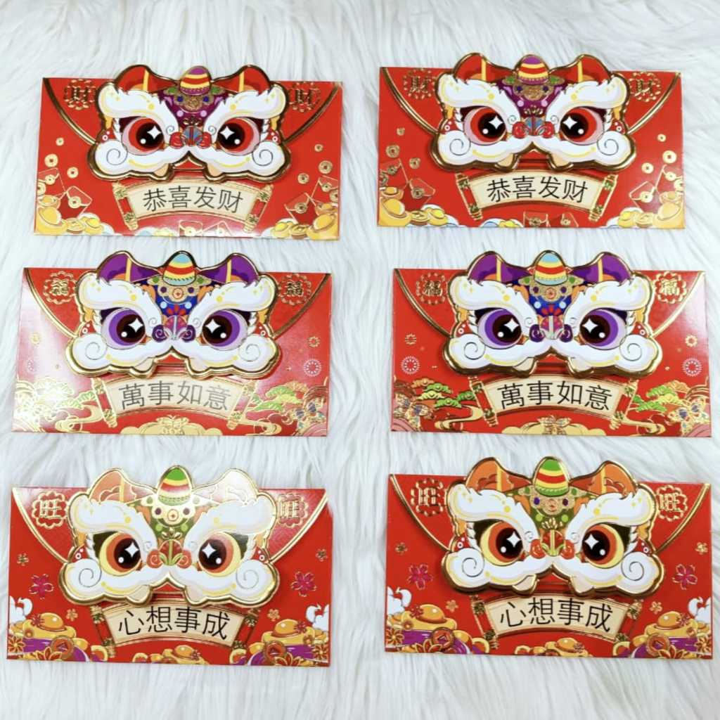 

Angpao Imlek Barongsai Dompet 4225 Isi 6 Pcs Mix Bahan Karton Tebal Import