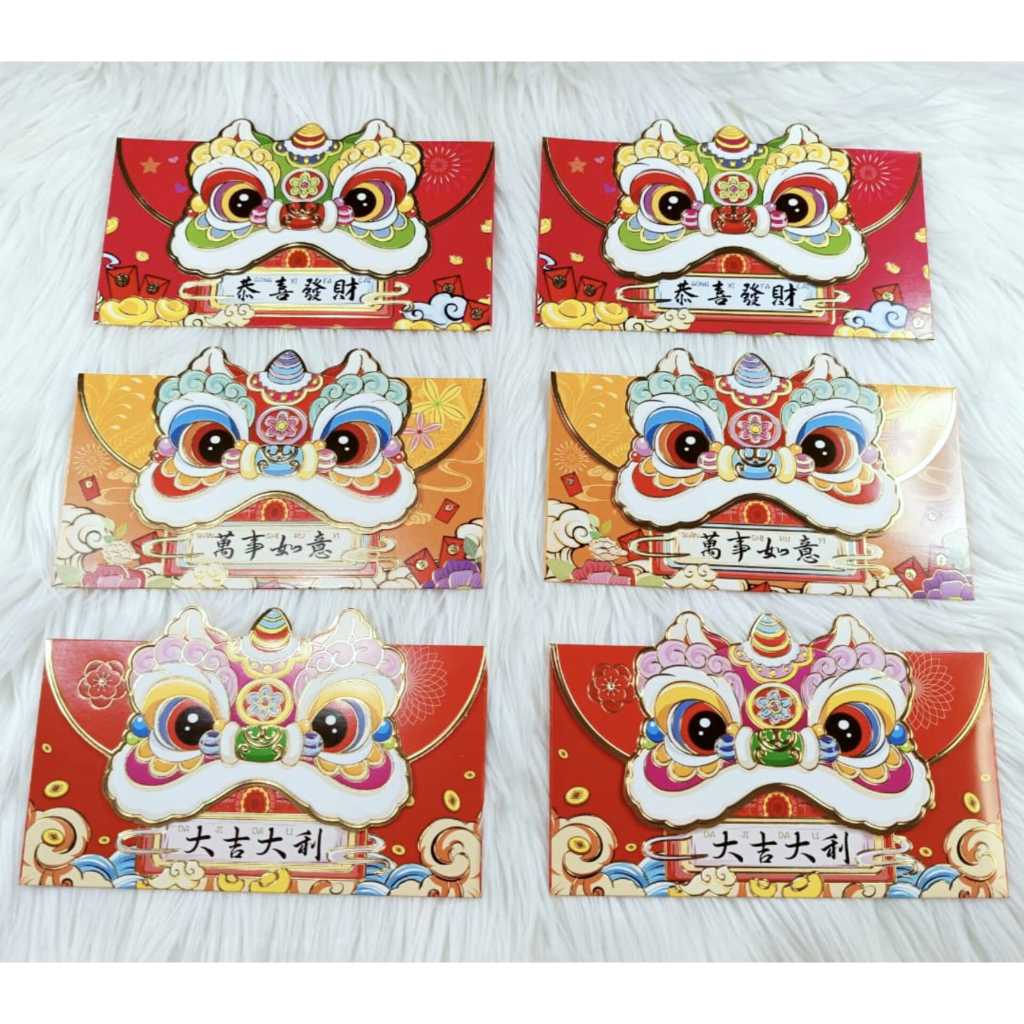

Angpao Imlek Barongsai 4226 Model Dompet Isi 6 Pcs Mix Import Ukuran Besar