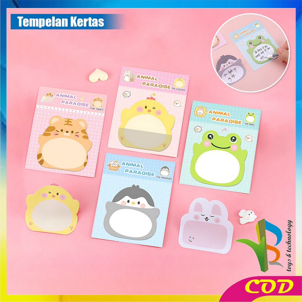 

RB-A103 Sticky Notes Motif Hewan Isi 20 Lembar / Tempelan Kertas Catatan Memo Mini Sticky Note Animal Lucu Serbaguna