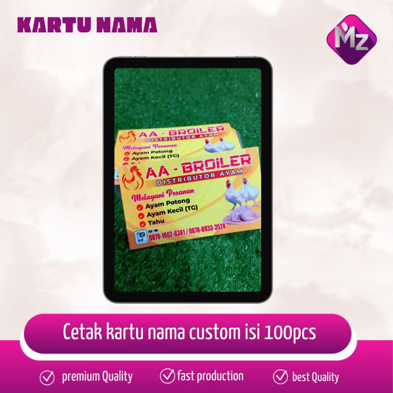 

Kartu nama custom 1 sisi isi 100pcs FREE box & FREE design