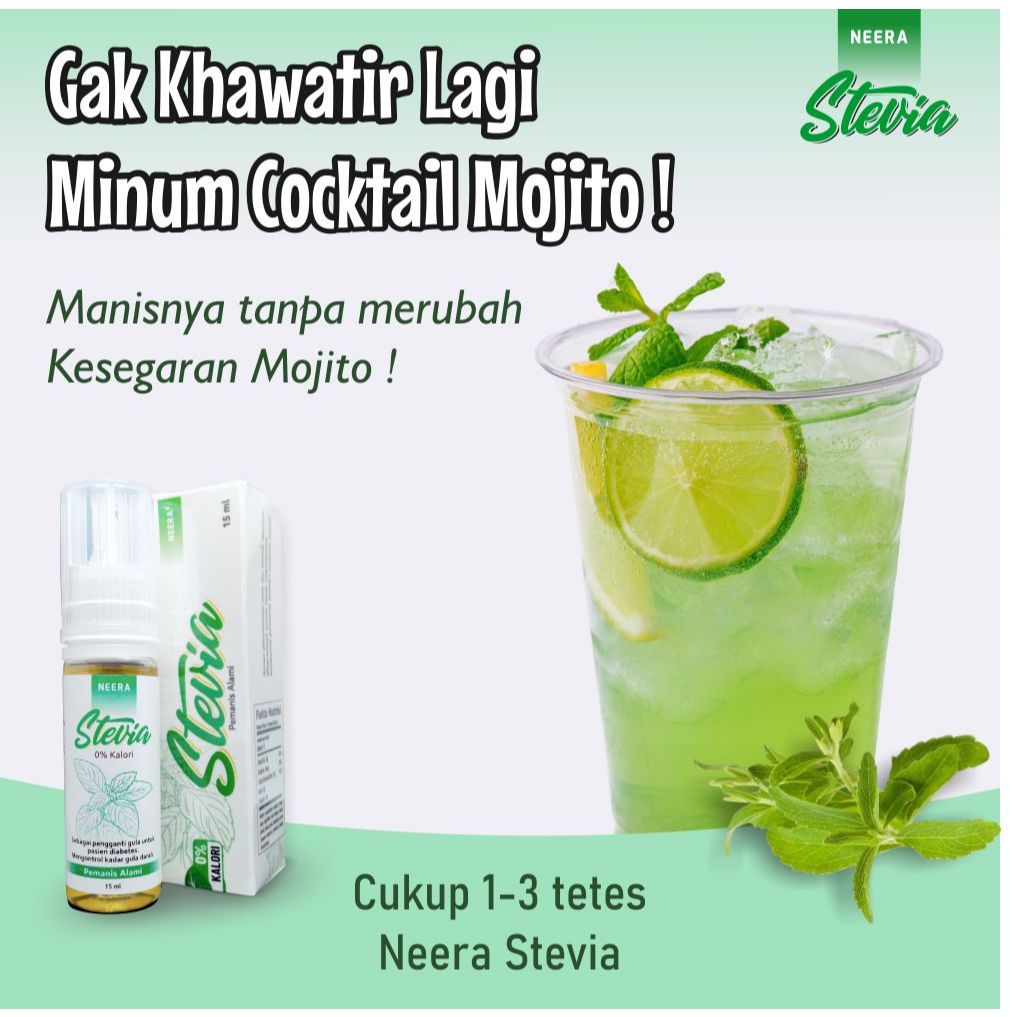 

Neera Stevia Extravt Daun Stevia Tetes Pemanis Alami Cocok untuk Cocktail Mojito
