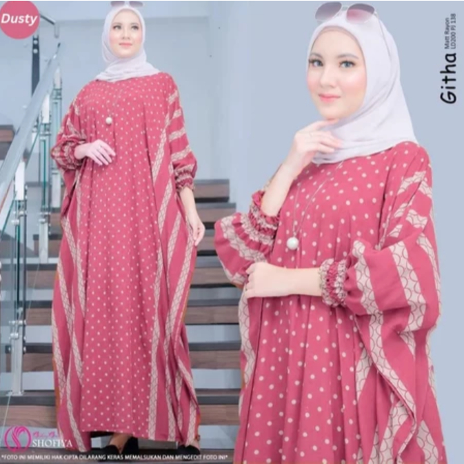 Kaftan Wanita 2025 Abaya Korean Style Simple Kekinian Kaftan Jumbo Pakaian Keluarga Ksftan Murah Gam