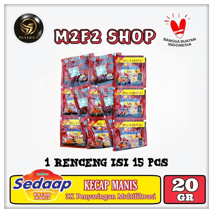 

Sedaap Kecap Manis Original Sachet - 20 gr (Kemasan 1 Renceng)