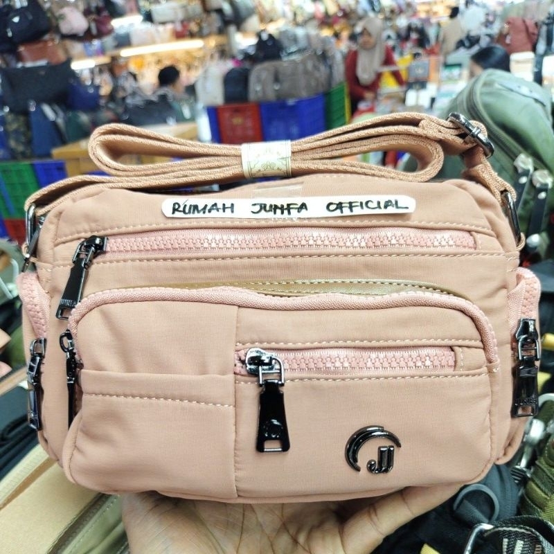 TAS SELEMPANG JUNFA TERBARU 9955-580 BAHAN KANVAS POLIESTER