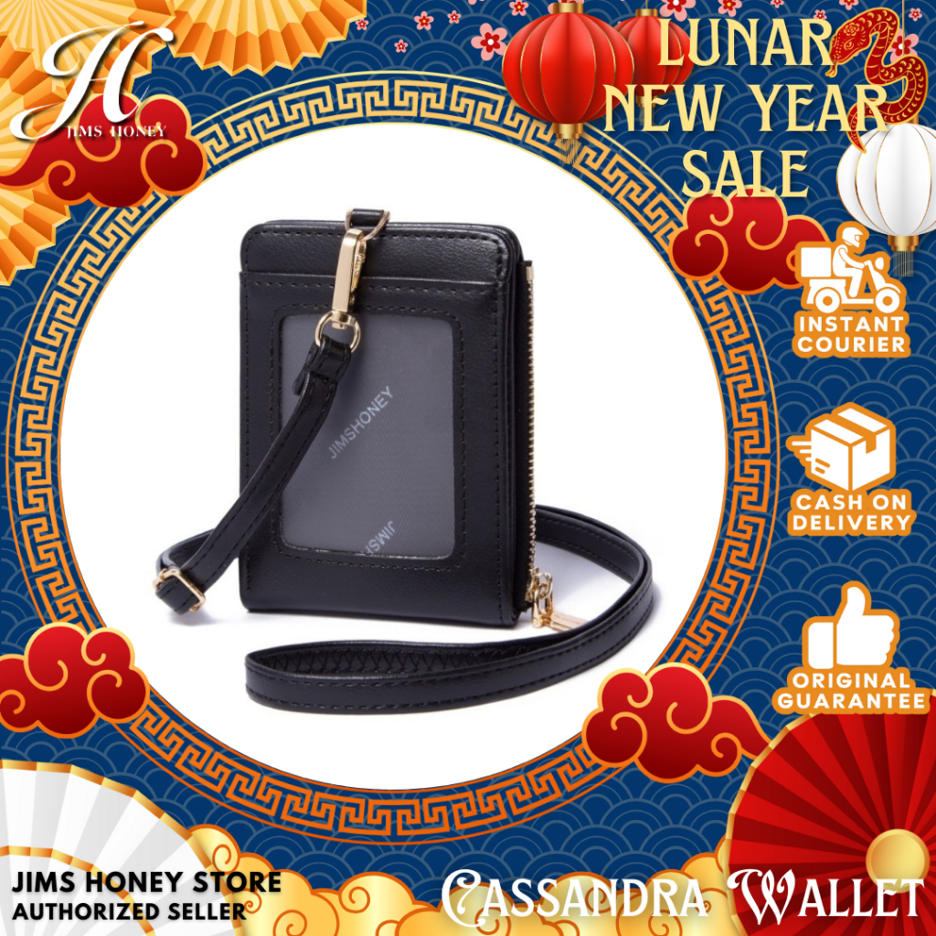 JIMS HONEY CASSANDRA WALLET DOMPET LANYARD KALUNG GANTUNG LEHER ID CARD HOLDER WANITA PRIA UNISEX