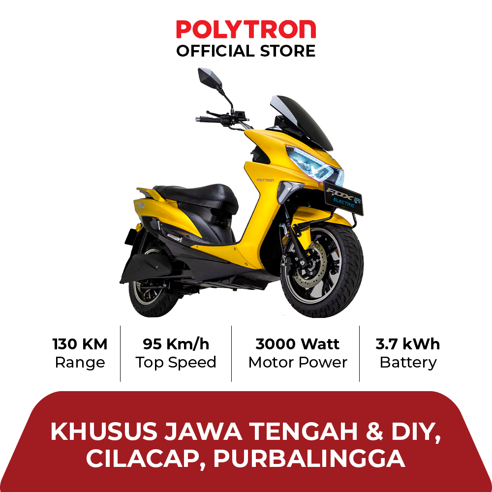 SUBSIDI POLYTRON Fox R Sepeda Motor Listrik - OTR  Jawa Tengah & DIY, Cilacap, Purbalingga