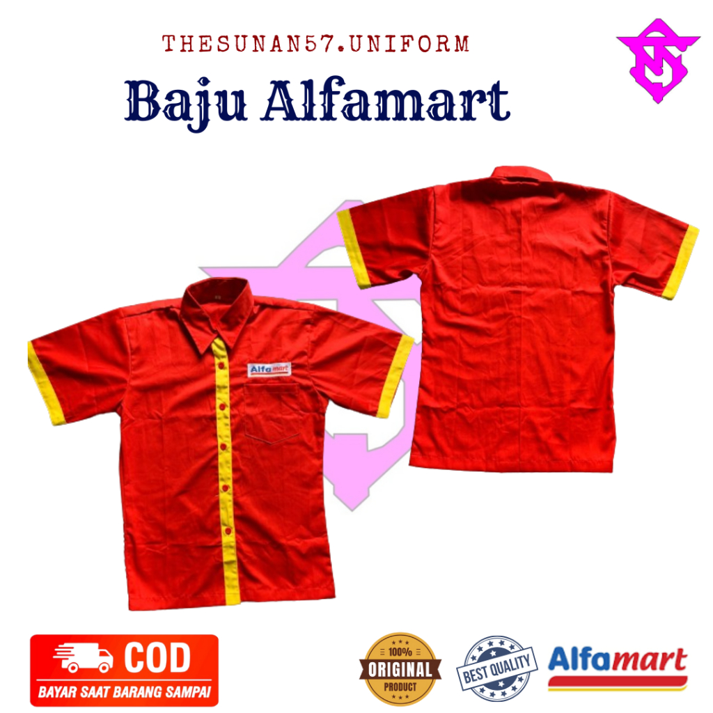 THESUNAN57 || BAJU ALFAMART CEWEK || BAJU SERAGAM ALFAMART MERAH || BAJU ALFAMART CEWEK