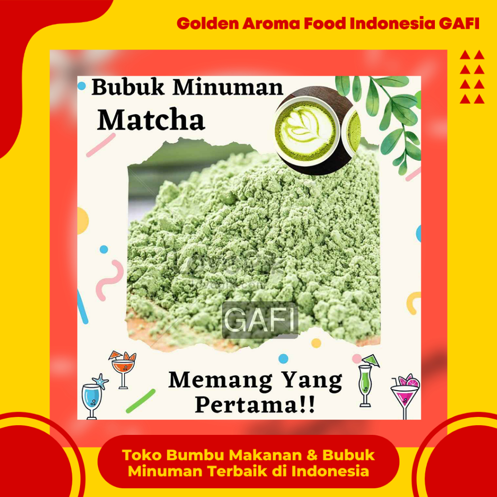 

GAFI Food Bubuk Minuman Rasa Matcha 1 Kg Enak Murah Halal, Matcha Drink Powder 1 Kg