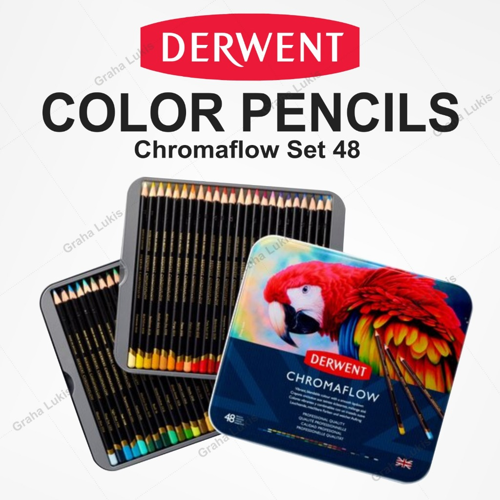 

DERWENT Chromaflow Color Pencil / Pensil Warna Set 48