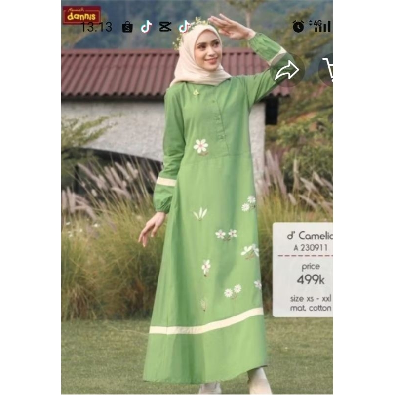 abaya dewasa dannis,d'camelia,abaya dewasa dannis#d'camelia#uk.xs,s#warna sage,UK.xs,s,promo