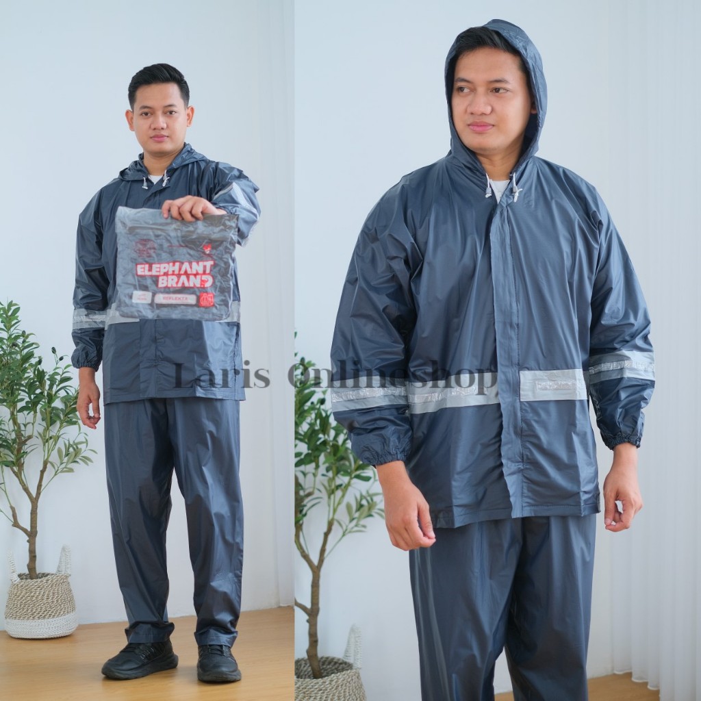 Jas Hujan Jaket Celana Reflekta Gajah / Jas Hujan Reflekta Elephant Brand