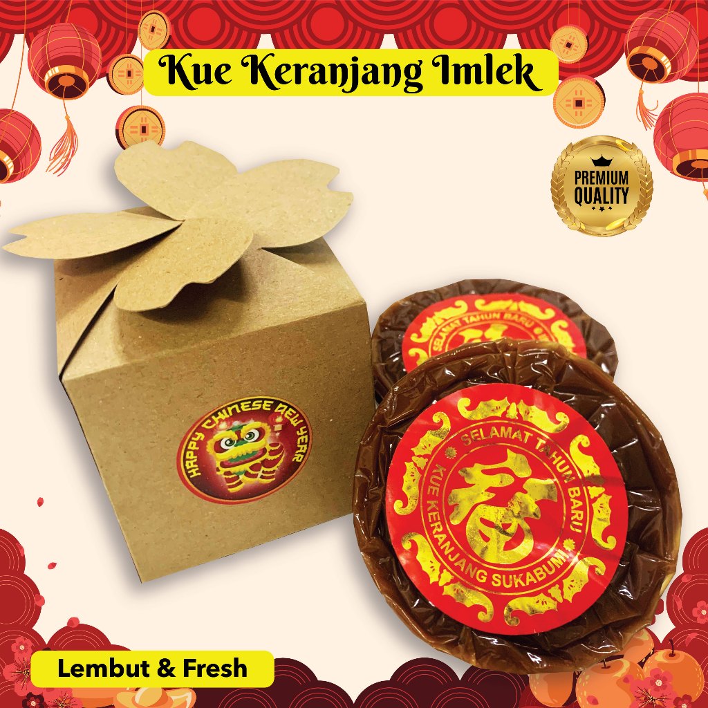 Kue CNY Keranjang Imlek - Dodol Imlek - Kue Cina | 2 pcs Kue Keranjang