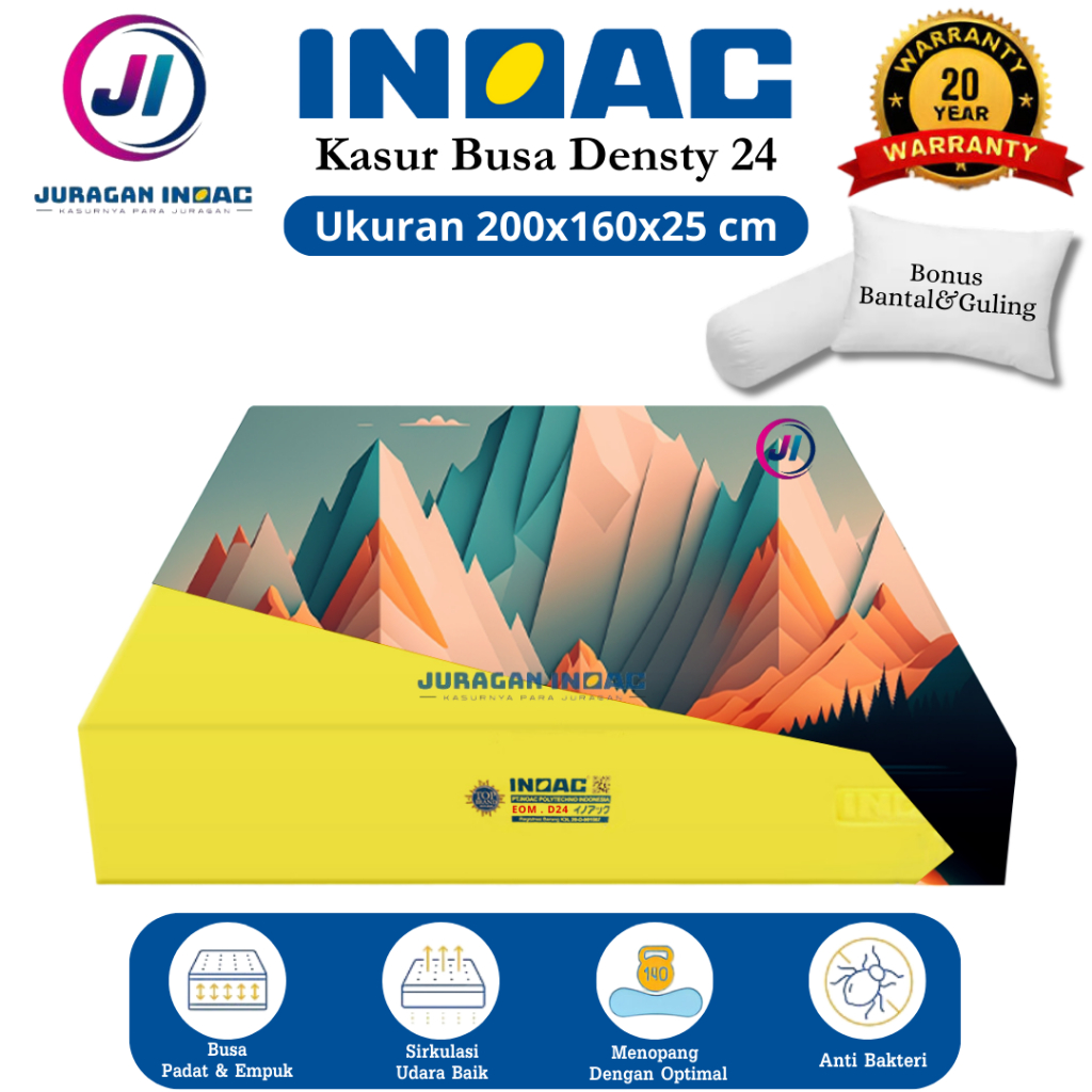 [200x160x25] Kasur Busa Inoac Asli No 2 Tebal 25 cm Garansi 20 Tahun Murah ~ Juragan Inoac