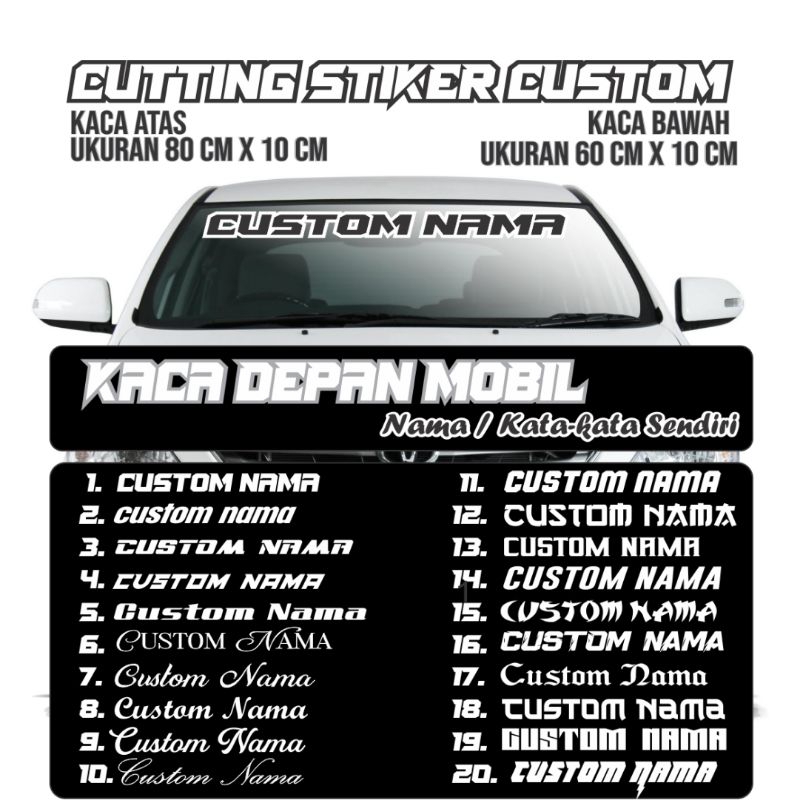 CUTTING STIKER CUSTOM KACA MOBIL