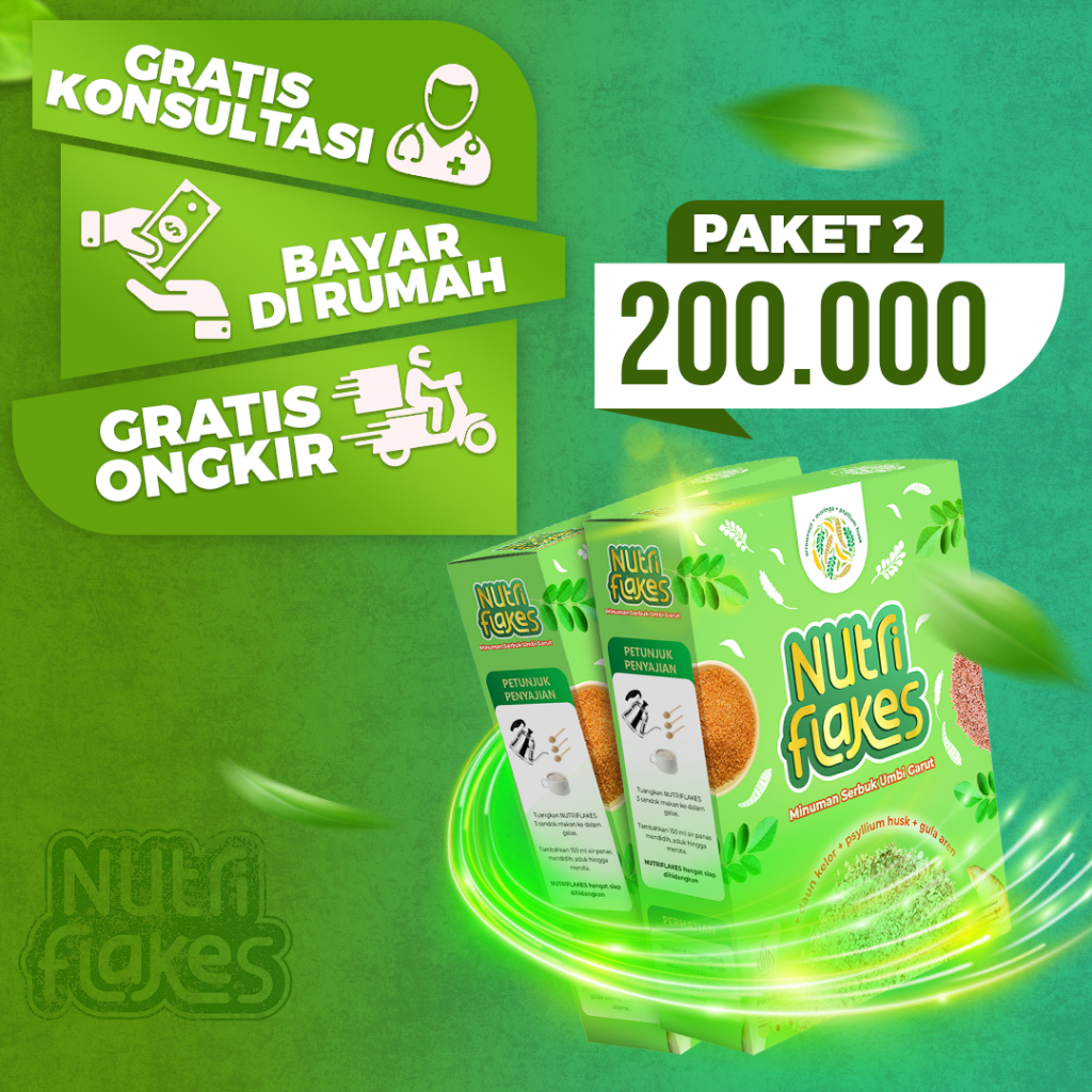 

Nutriflakes Sereal Umbi Garut 2 Box – Atasi GERD, Maag & Lambung Tanpa Obat Kimia