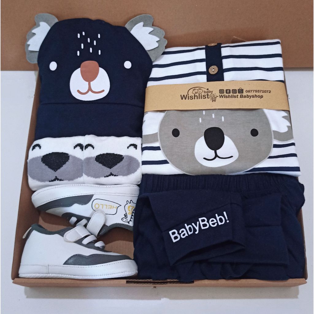 Hampers Babybeb Set 4 In 1 Bayi Katun 3-18 Bulan