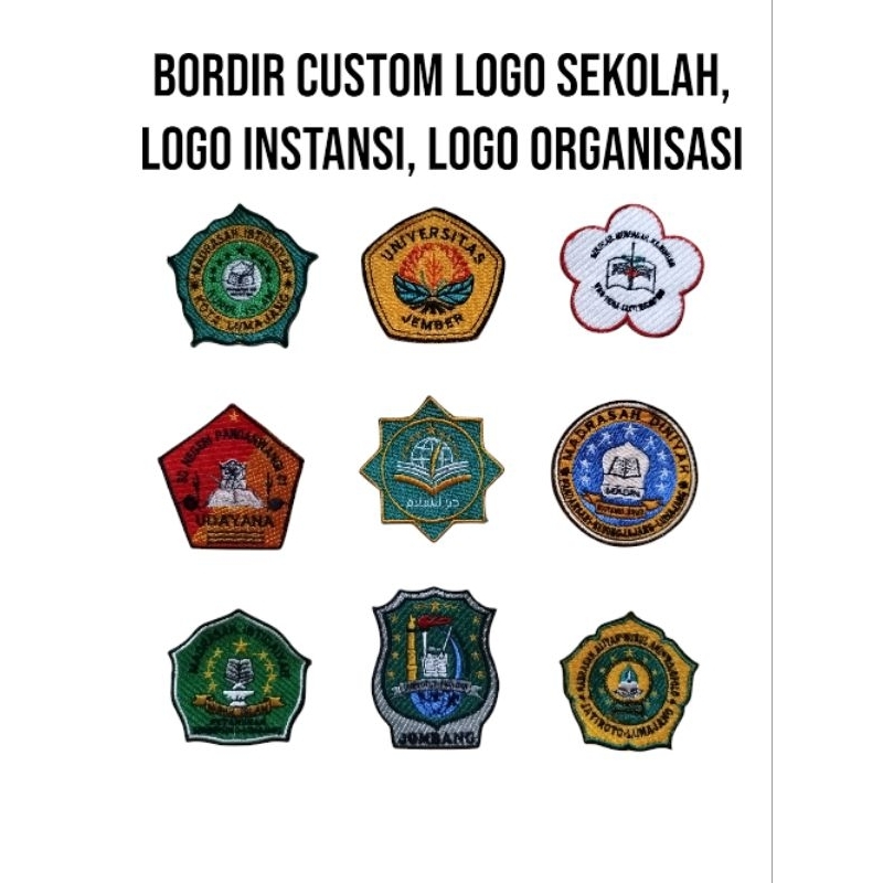 Bedge Custom Logo Sekolah, Logo Instansi dan Logo Organisasi (BEBAS DESAIN GRATIS)