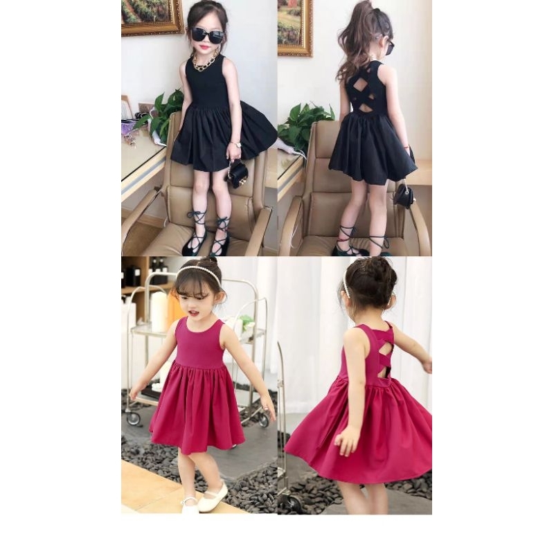 Dress Pantai Anak Perempuan||Ball Gown Mini Dress Fashion import N-003