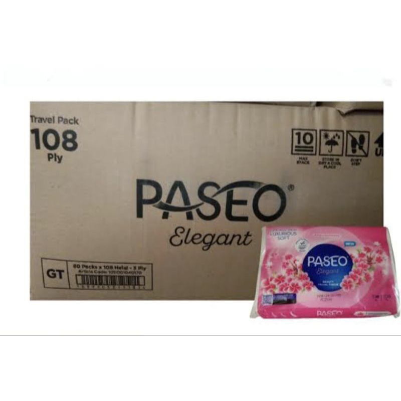 Tissue Paseo Elegant Travel Pack 1 dus (80 pcs x 108 ply)