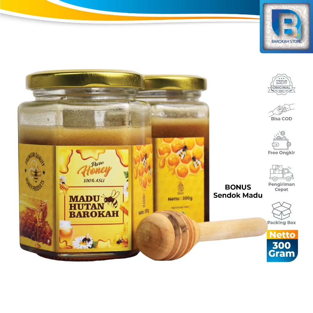 

Madu Hutan Barokah 500 Gr Dan 300 gr Madu Tawon Obat Herbal Untuk Kesehatan Tubuh 100% Original Untuk Kesehatan