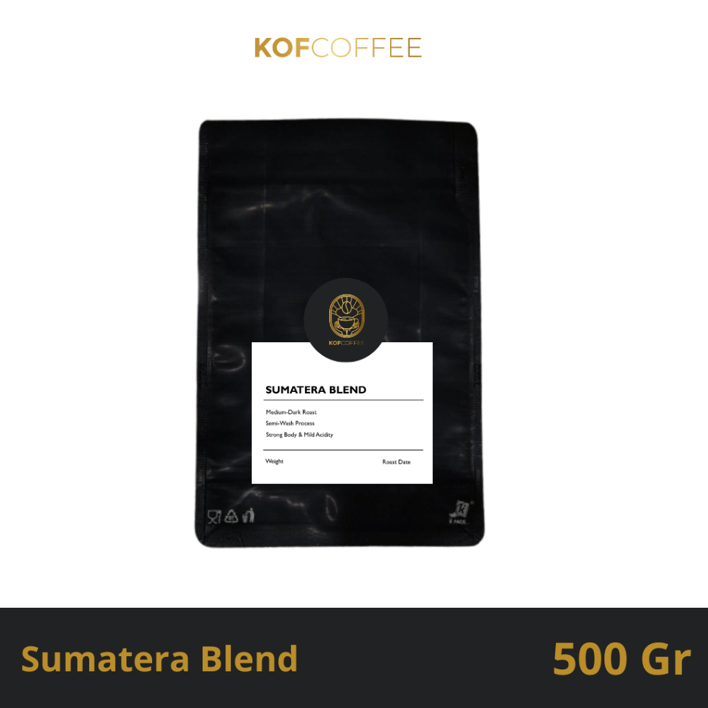 

KOF SUMATERA BLEND 100% ARABIKA 500 Gram - Filter Coffee - Espresso ( Biji Kopi / Bubuk )