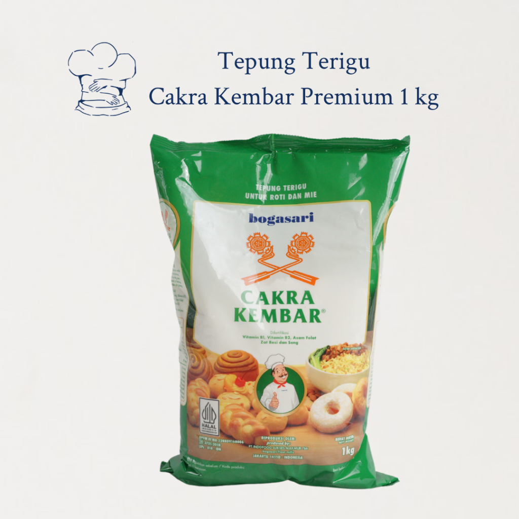 

Tepung Terigu Cakra Kembar Premium 1 Kg (Protein Tinggi)