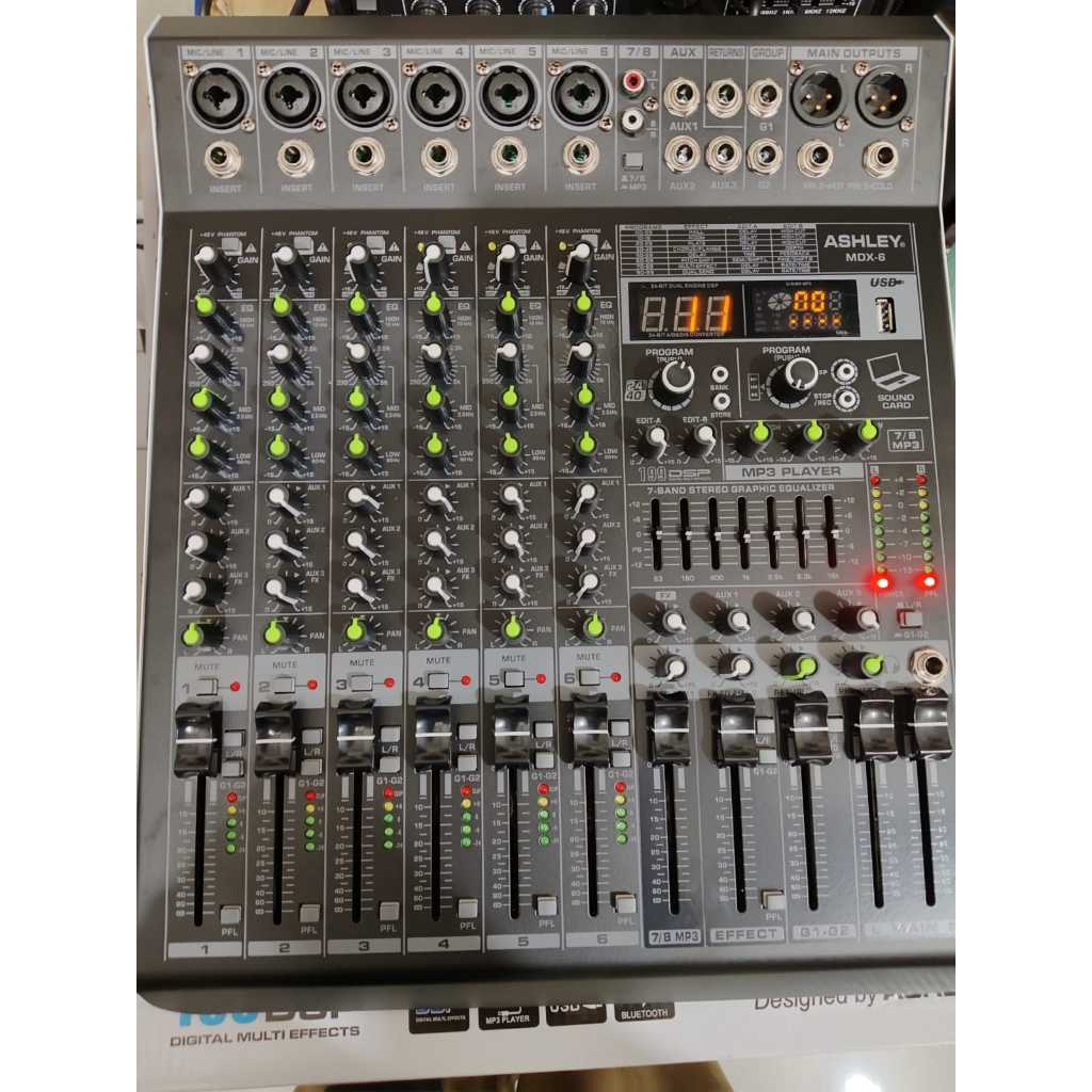 Mixer Ashley MDX6  Bluetooth-USB ASHLEY MDX 6 Original 6 Channel