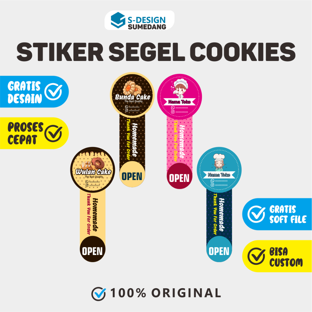 

SEGEL / STIKER / STICKER / STIKER SEGEL / STIKER TOPLES / STIKER KUE / STIKER LEBARAN / STIKER DUS