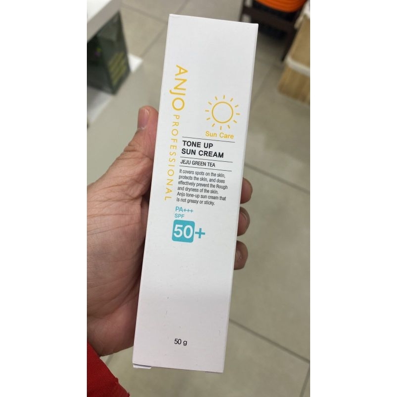 Anjo tone up sun cream jeju green tea