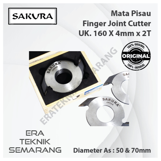 10pcs Mata Pisau Finger Joint Cutter SAKURA 160 x 4 mm