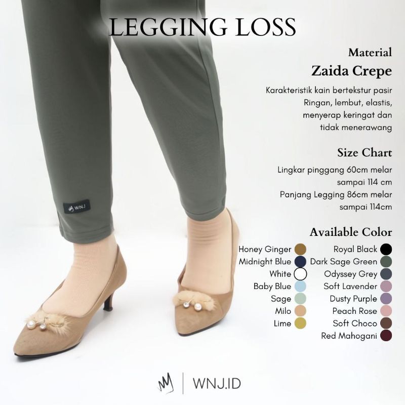 Legging Dewasa Loss Bahan Adem | Legging Wanoja Dalaman Gamis.