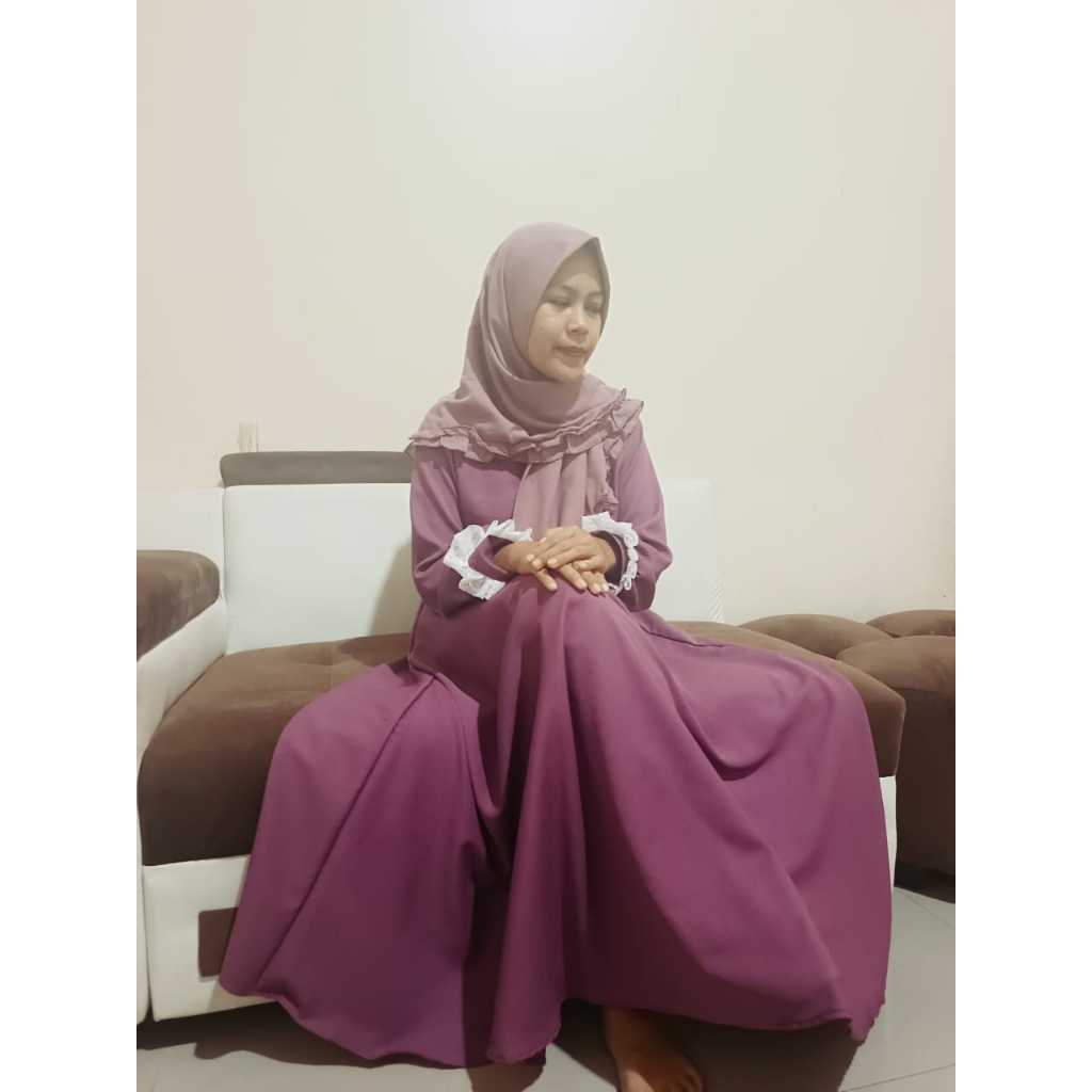 GAMIS AURORA GAMIS MUSLIM KATUN CRINKEL ARABELA PREMIUM TERBARU