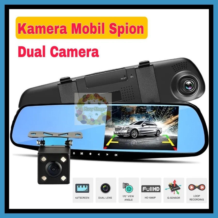 Kamera Mobil Kaca Spion 2 Kamera - Dvr Mobil Kaca Spion KMS02