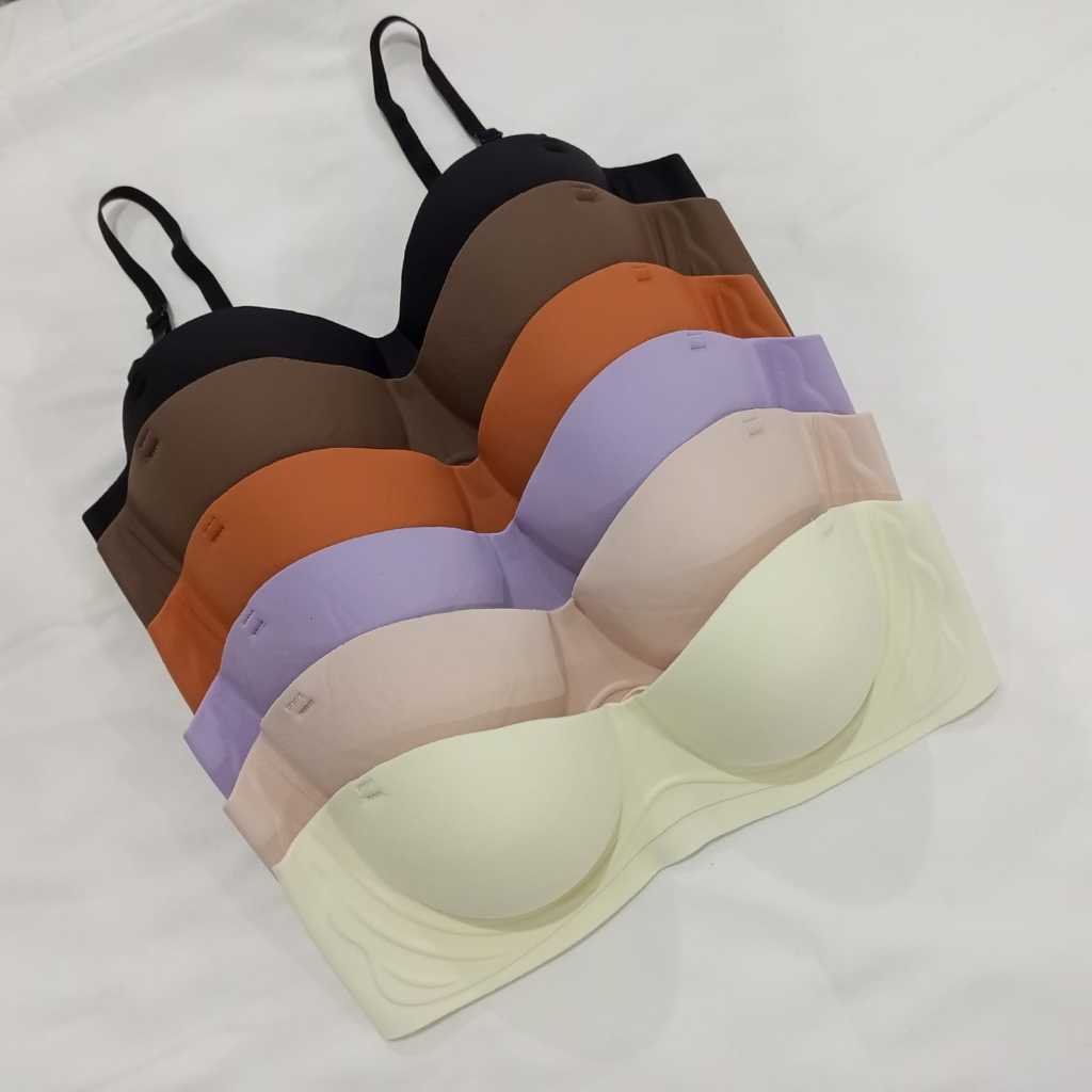 Bra polos tanpa kawat busa tebal push up bra seamless