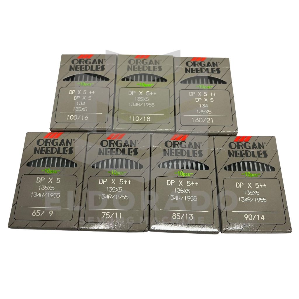 JARUM MESIN JAHIT INDUSTRI TIPE DPX5 MERK ORGAN NEEDLES DP X 5 NO 9, 11, 13, 14, 16, 18, 21