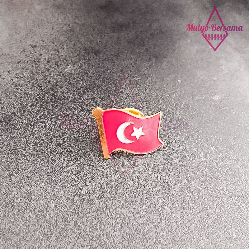 Pin Bendera Negara Turki Flag Pin Turki Pin Bros Bendera Turki - Mulyo Bersama