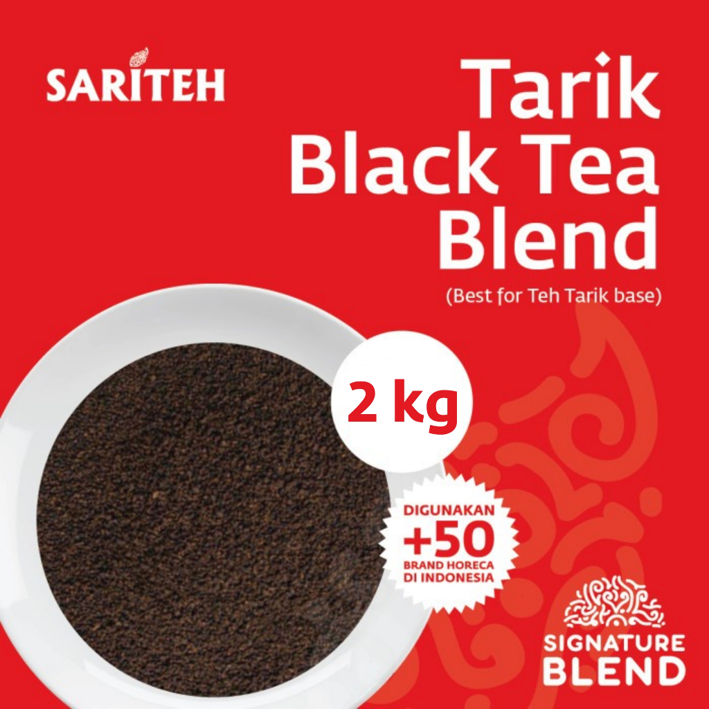 

Sariteh Indonesia Tarik Black Tea Blend - Teh Hitam Khusus Teh Tarik, Teh Susu & Milk Tea - 2 kg