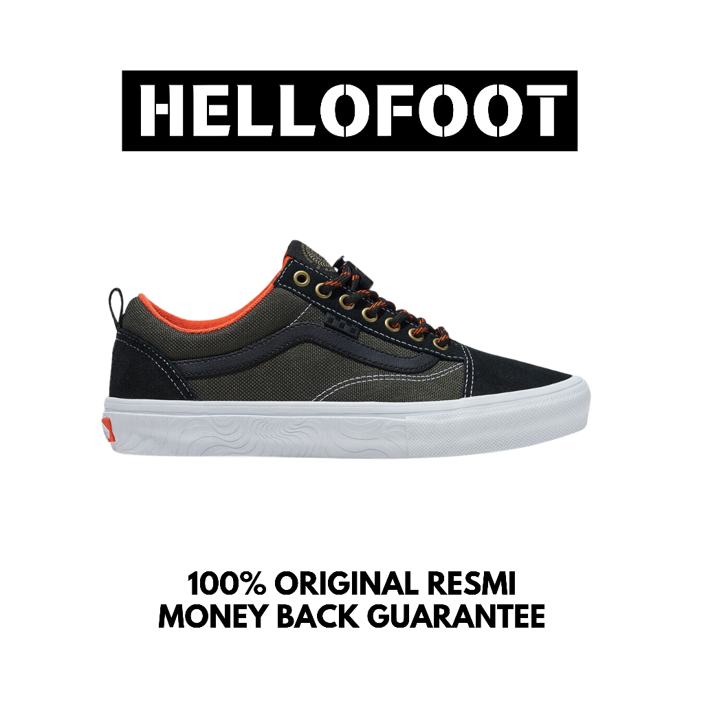 Sepatu Vans Old Skool Pro Skate Spitfire Black Orange  [100% Original Resmi]