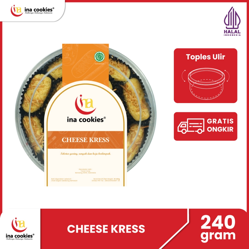 

Ina Cookies Kue Kering Premium Cheese Kress