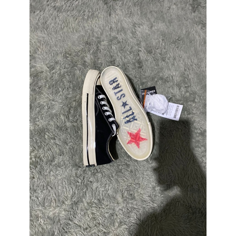 Sneakers Converse Low Black White Sole Clear