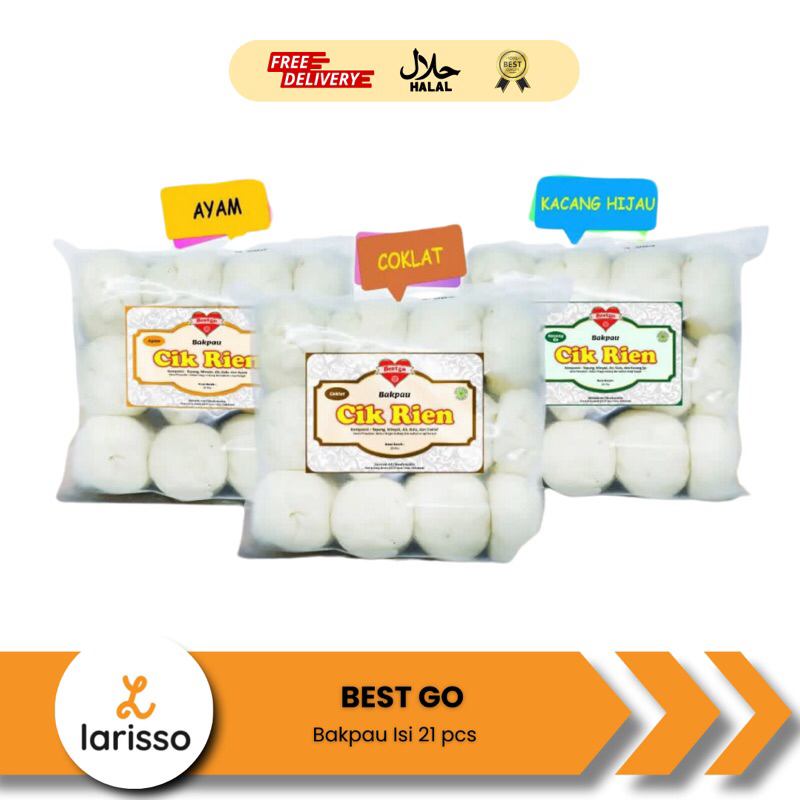 

Bakpao Best Go Cik Rien 21 Pcs Rasa Ayam/Kacang Hijau/Coklat - Bakpao/Bakpau Frozen