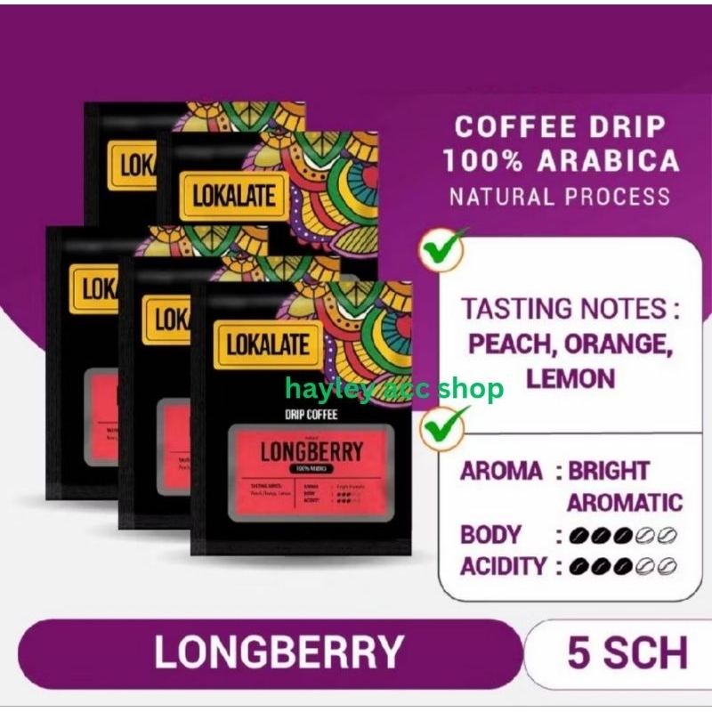 

Lokalate Drip Coffee Longberry 5sachet