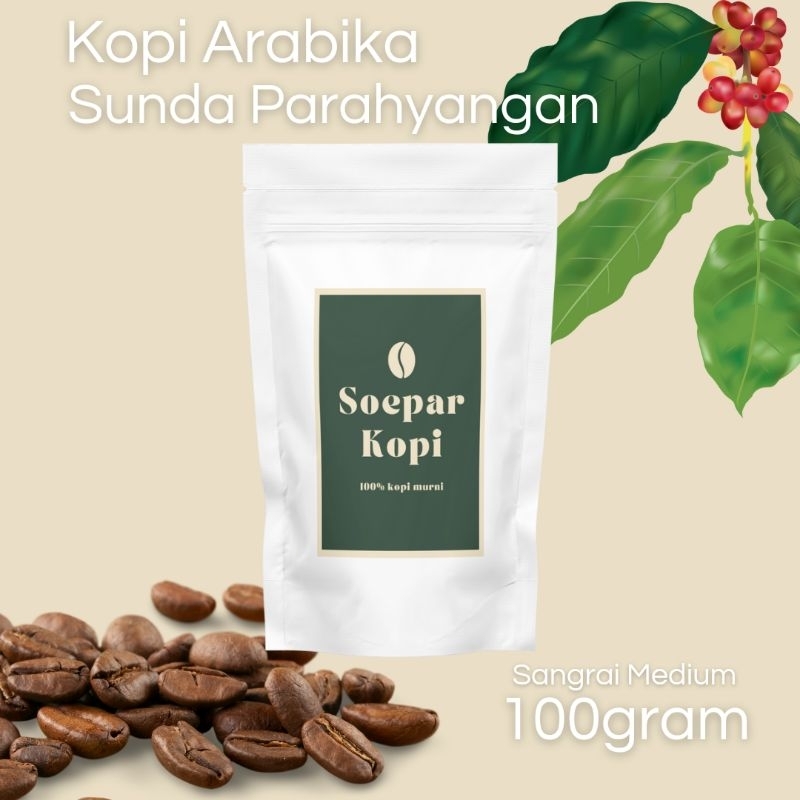 

Kopi Arabika Sunda Parahyangan sangrai medium 100% kopi murni tanpa campuran