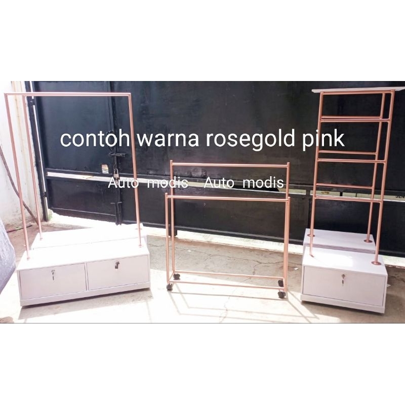 RAK LACI LEMARI BAJU PAKAIAN MINIMALIS STOCK BOX BESI INDUSTRIAL TARIK KAMAR PAS BONGKAR PASANG RUAN