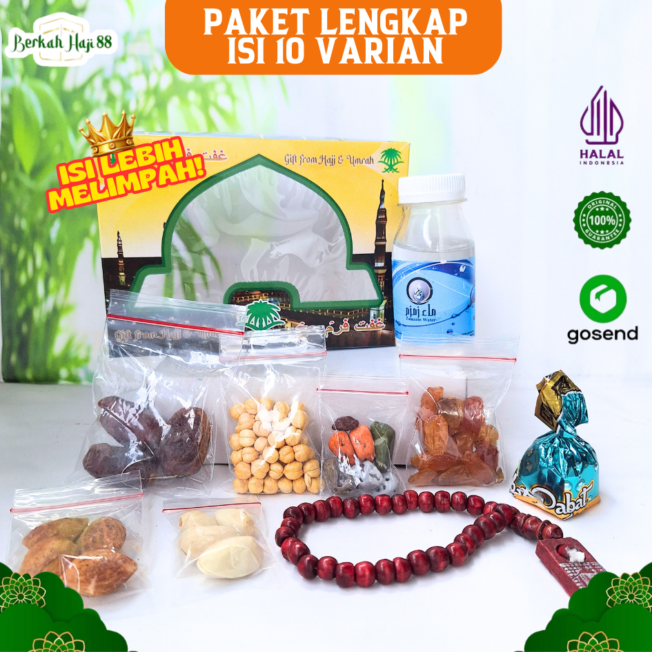

Paket Oleh-Oleh Haji dan Umroh Grosir Ekonomis Lengkap Gift Hampers Dus Bebas Pilih isi 10 Varian