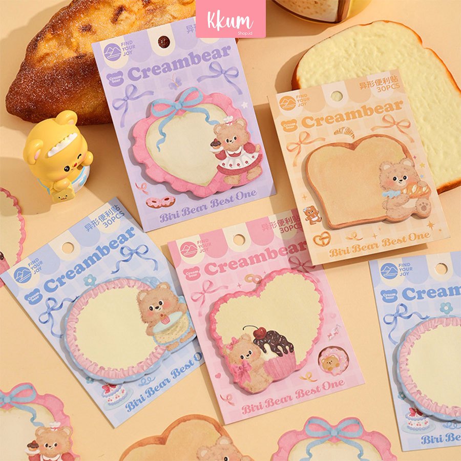 

Sticky Note Cute Butter Bear/ Catatan Memo Tempel Catatan Lucu