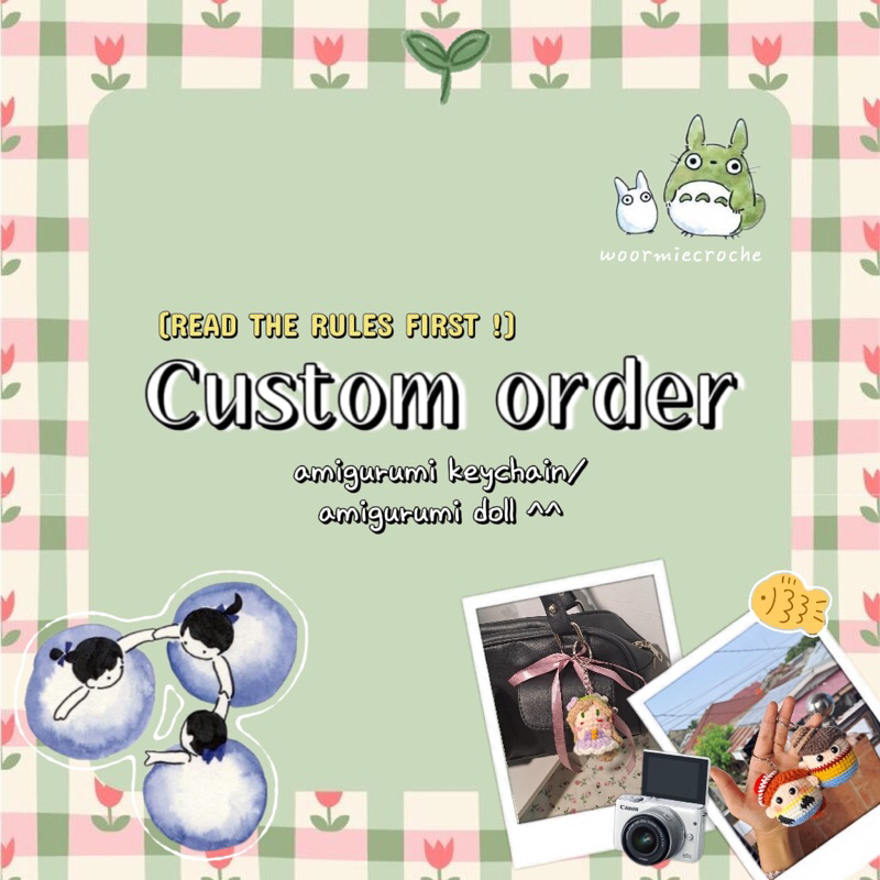 [woormiecroche] CUSTOM ORDER RAJUT | amigurumi Keychain| Bagcharm custom| Gantungan kunci Rajut | Am